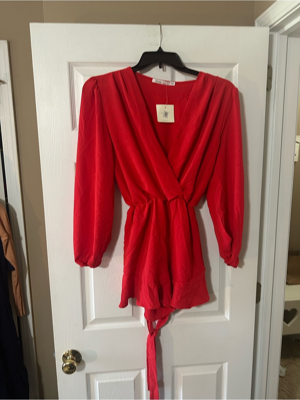 Red Wrap Romper